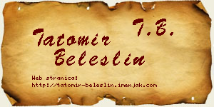 Tatomir Beleslin vizit kartica